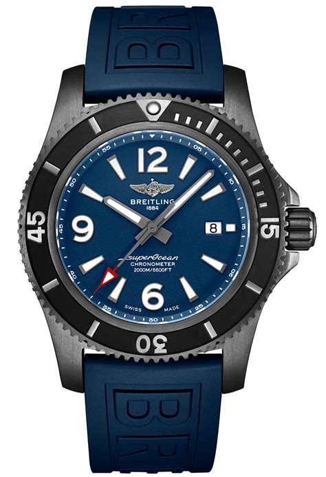 breitling automatic black blue|Breitling blue face watch.